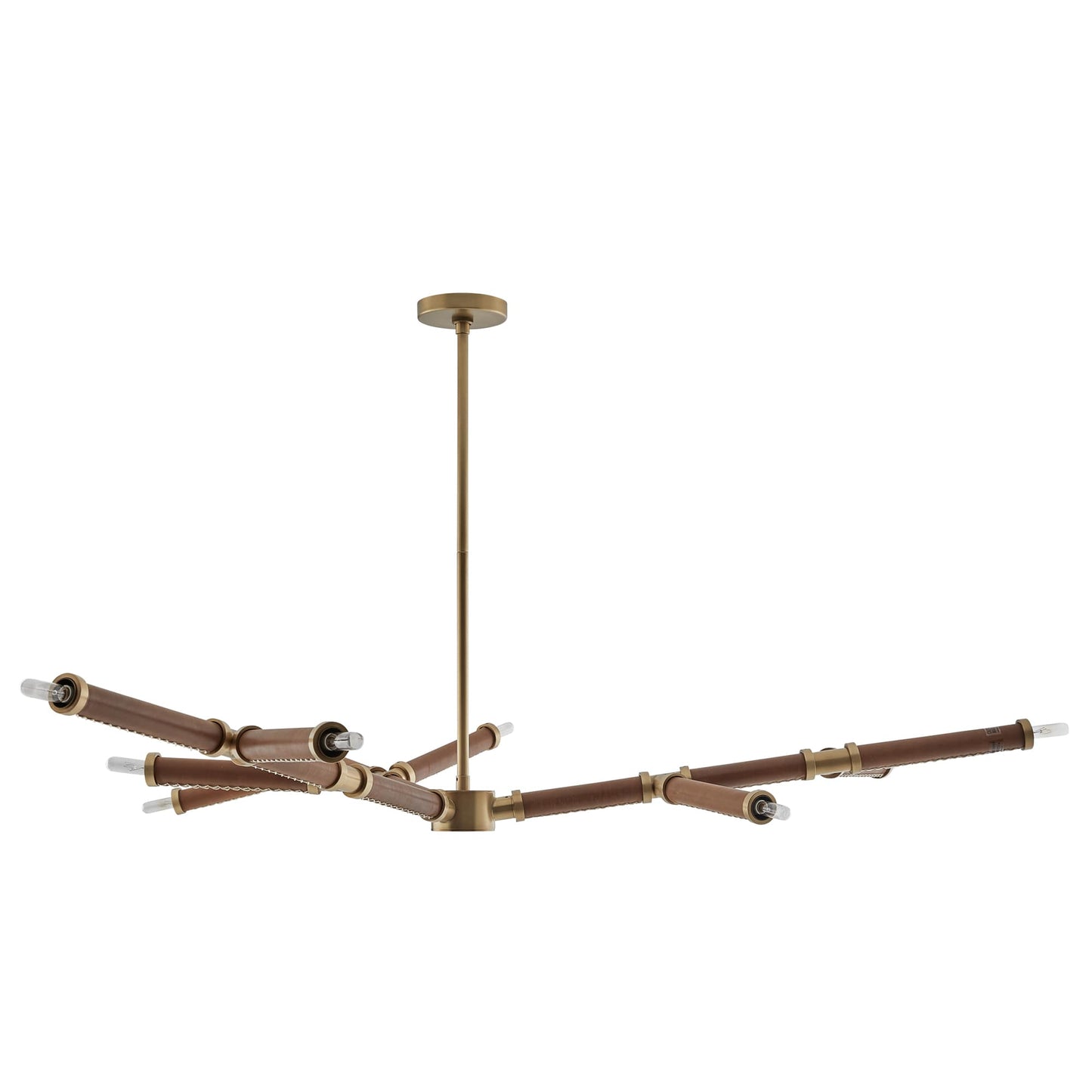 Paden 9 Light 56" Wide Commercial Abstract Sputnik Chandelier - Cognac
