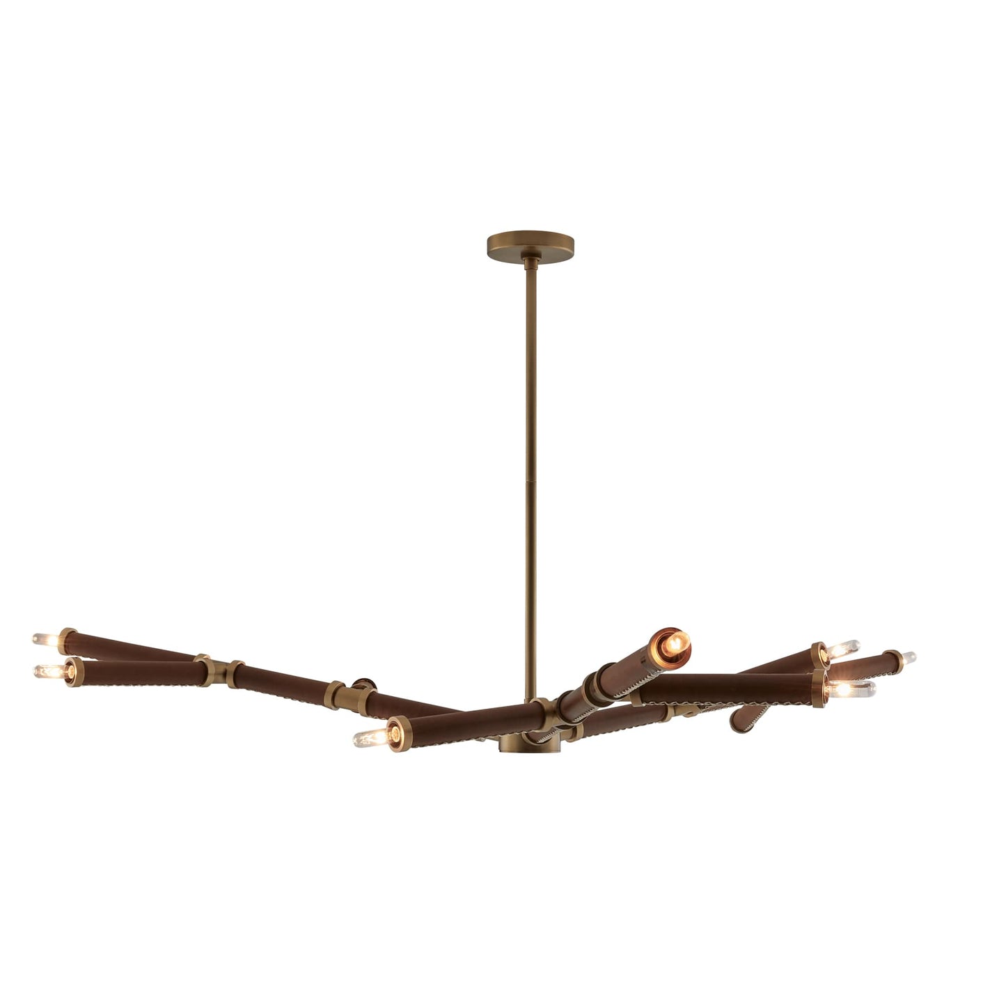 Paden 9 Light 56" Wide Commercial Abstract Sputnik Chandelier - Cognac