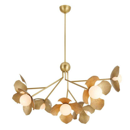 Arteriors Generosa 7 Light 57" Wide Chandelier with Hammered Iron Shades
