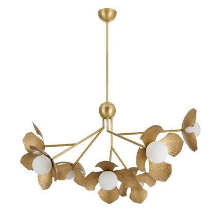 Arteriors Generosa 7 Light 57" Wide Chandelier with Hammered Iron Shades