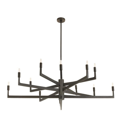 Arteriors Griff Large Chandelier 12 Light 56" Wide Taper Candle Style Chandelier
