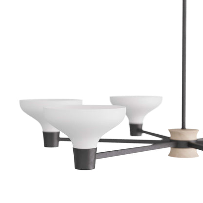 6 Light 42" Wide Chandelier