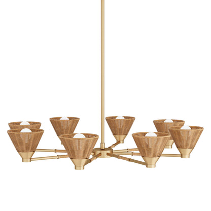 8 Light 38" Wide Chandelier