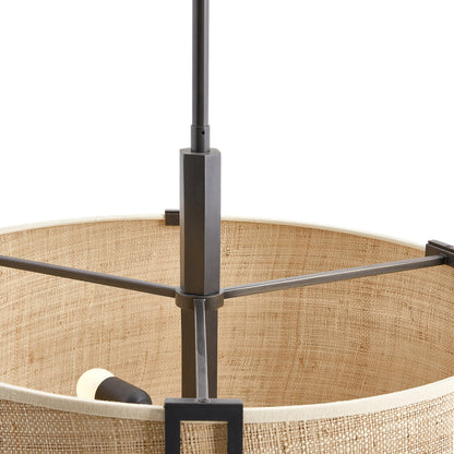 Amida 3 Light 29" Wide Drum Chandelier