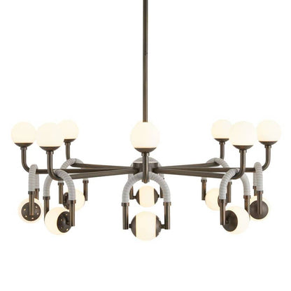 Arteriors Hollins 33" Wide LED Chandelier with Opal Glass Shades