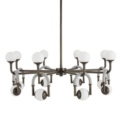 Arteriors Hollins 33" Wide LED Chandelier with Opal Glass Shades