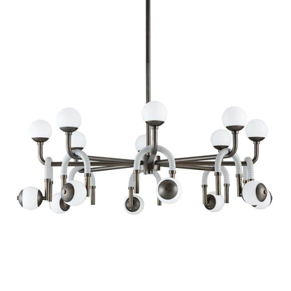 Arteriors Hollins 33" Wide LED Chandelier with Opal Glass Shades