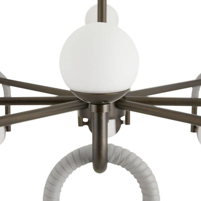 Arteriors Hollins 33" Wide LED Chandelier with Opal Glass Shades