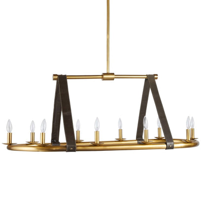 Arteriors Englewood 10 Light 52" Wide Linear Chandelier