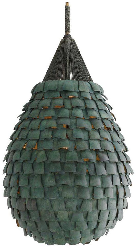 Arteriors Ferndale Pendant 20" Eucalyptus Stain