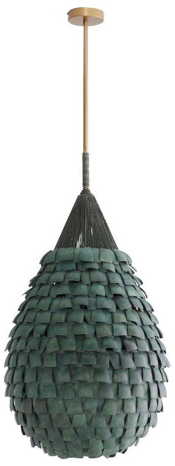 Arteriors Ferndale Pendant 20" Eucalyptus Stain