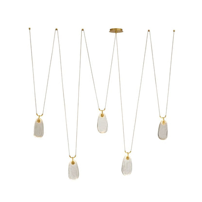 Arteriors Melt 38" Wide LED Linear Pendant with Clear Glass Shades