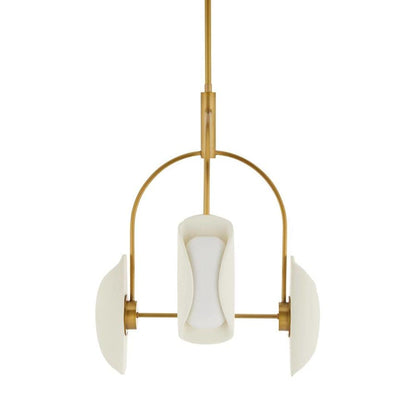 Arteriors Roll 20" Wide LED Chandelier with Resin and Opal Glass Shades
