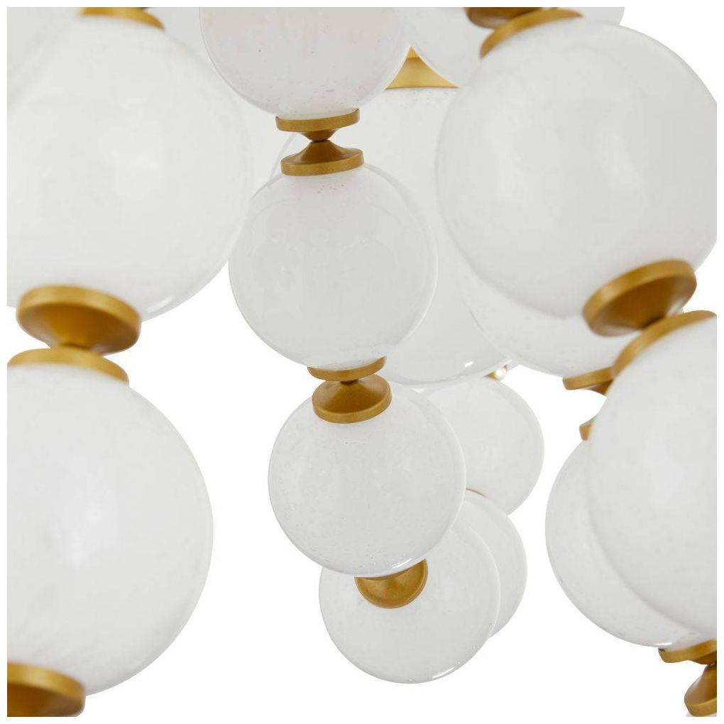 Arteriors Genesis Chandelier 42" Opal Antique Brass