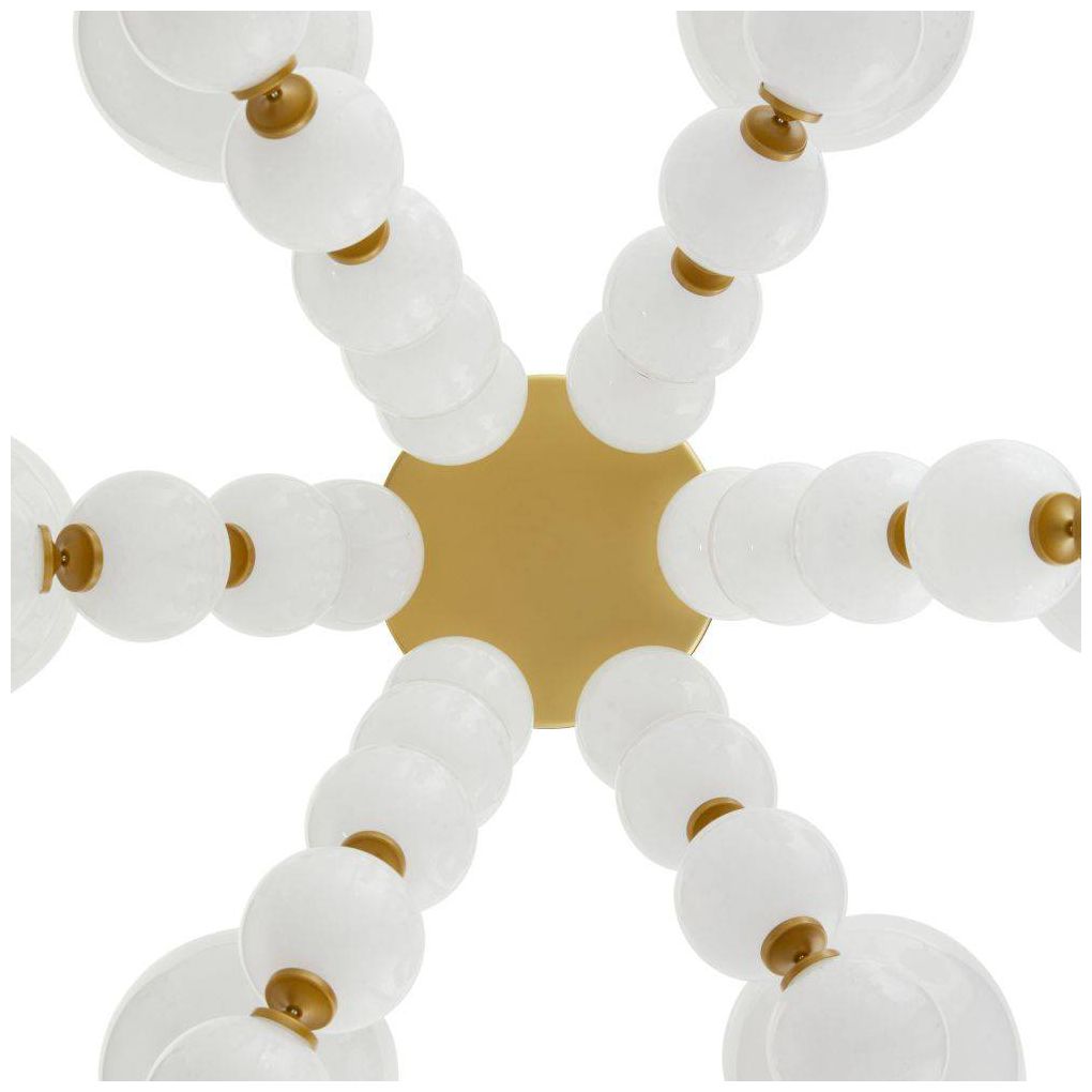 Arteriors Genesis Chandelier 42" Opal Antique Brass