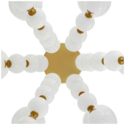 Arteriors Genesis Chandelier 42" Opal Antique Brass