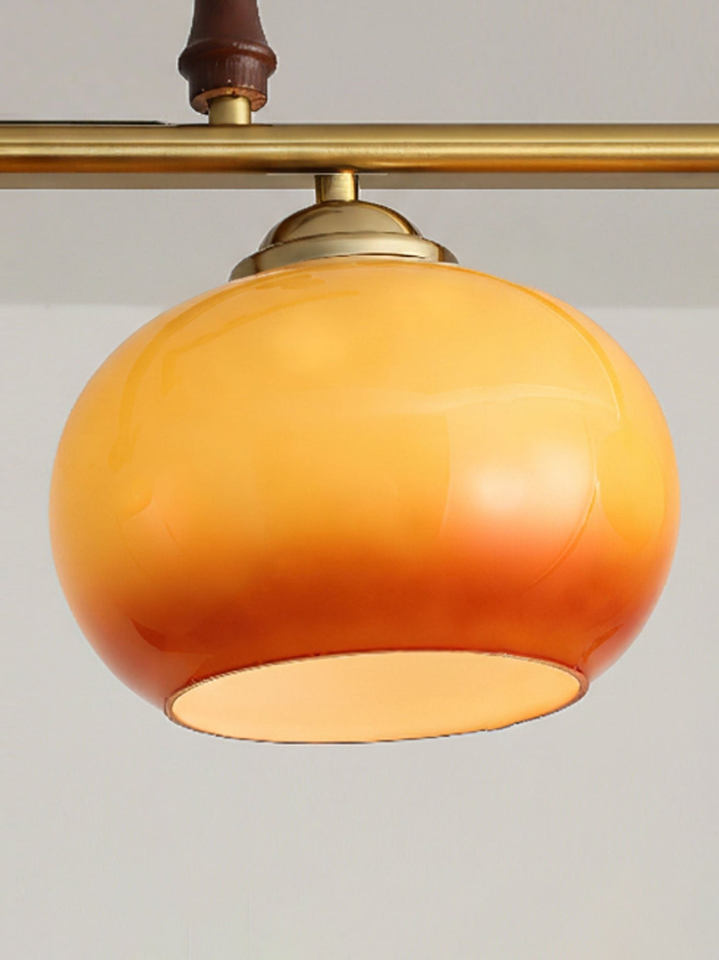 Aurelio Amber Glass Linear Pendant