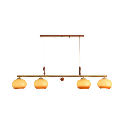 Aurelio Amber Glass Linear Pendant