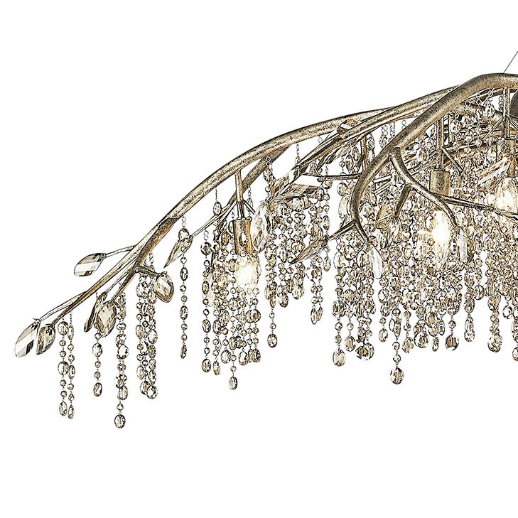 Autumn Twilight 95" Wide Mystic Gold 24-Light Chandelier