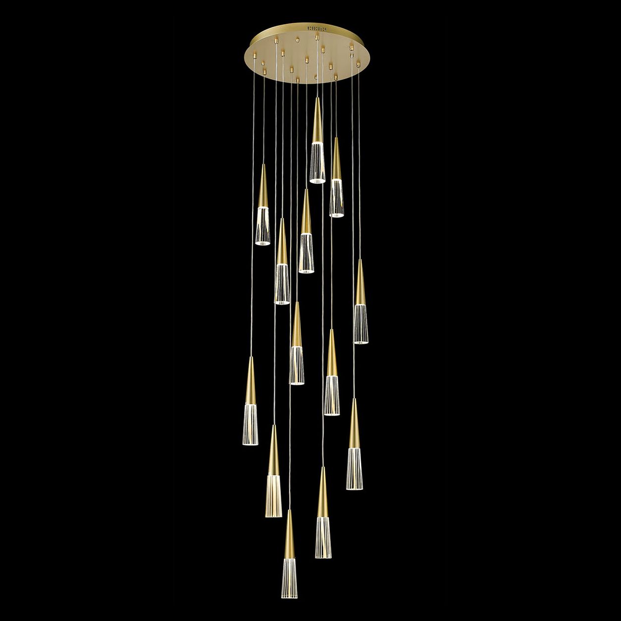 Avenue Lighting Encino Collection Flush Mount Pendants Brushed Brass