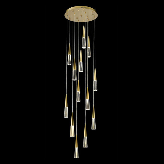 Avenue Lighting Encino Collection Flush Mount Pendants Brushed Brass