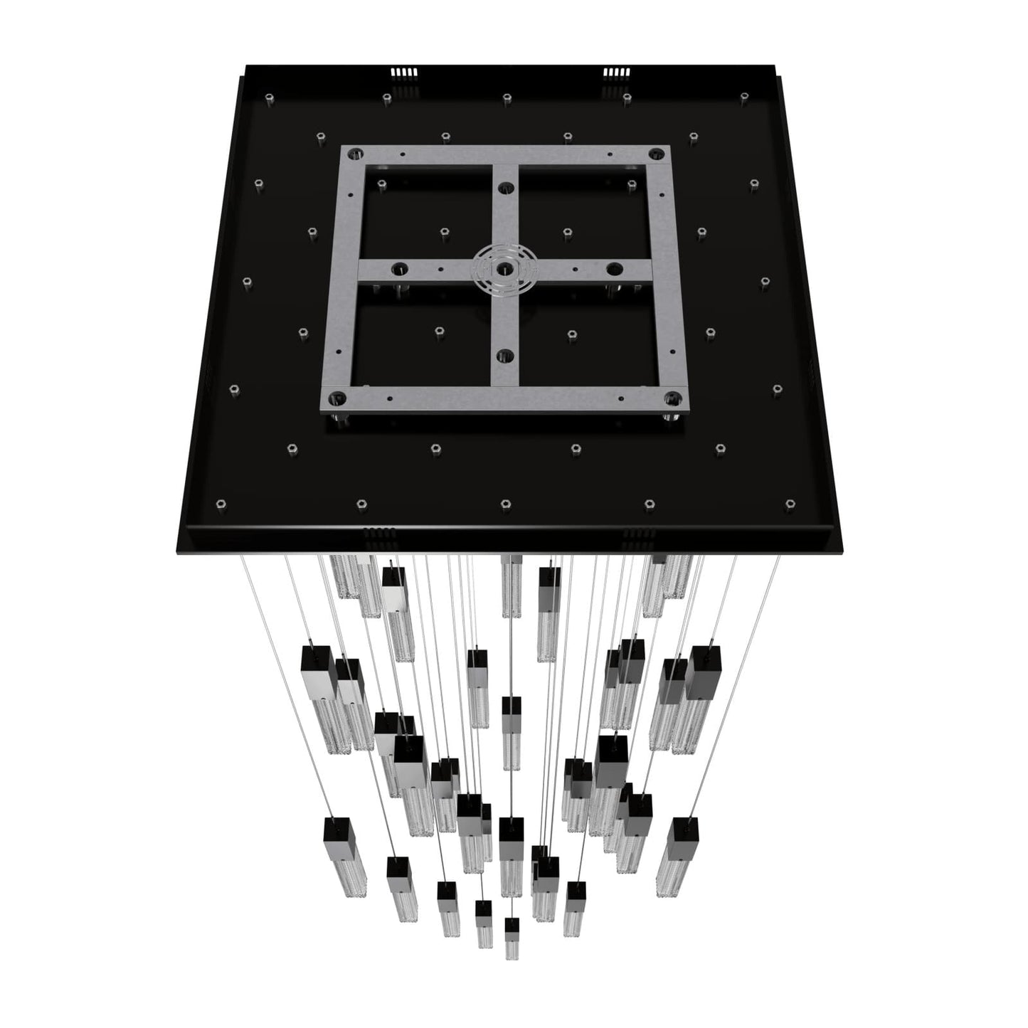Boa 41 Light 35" Wide LED Crystal Multi Light Pendant with Rock-Studded Glass Shades