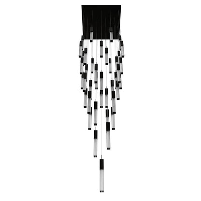 Boa 41 Light 35" Wide LED Crystal Multi Light Pendant with Rock-Studded Glass Shades