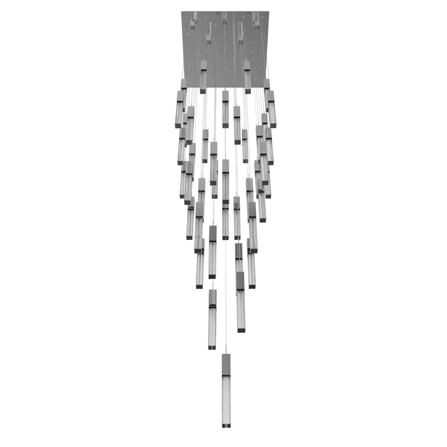 Boa 41 Light 35" Wide LED Crystal Multi Light Pendant with Rock-Studded Glass Shades