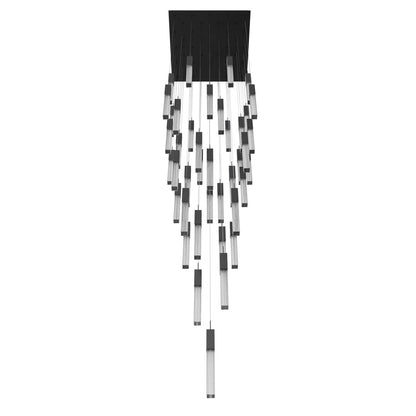 Boa 41 Light 35" Wide LED Crystal Multi Light Pendant with Rock-Studded Glass Shades