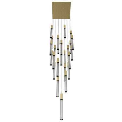 Boa 25 Light 28" Wide LED Crystal Multi Light Pendant with Rock-Studded Glass Shades