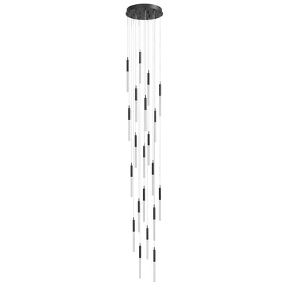 Main St. 21 Light 22" Wide LED Multi Light Pendant with Boa Glass Shades