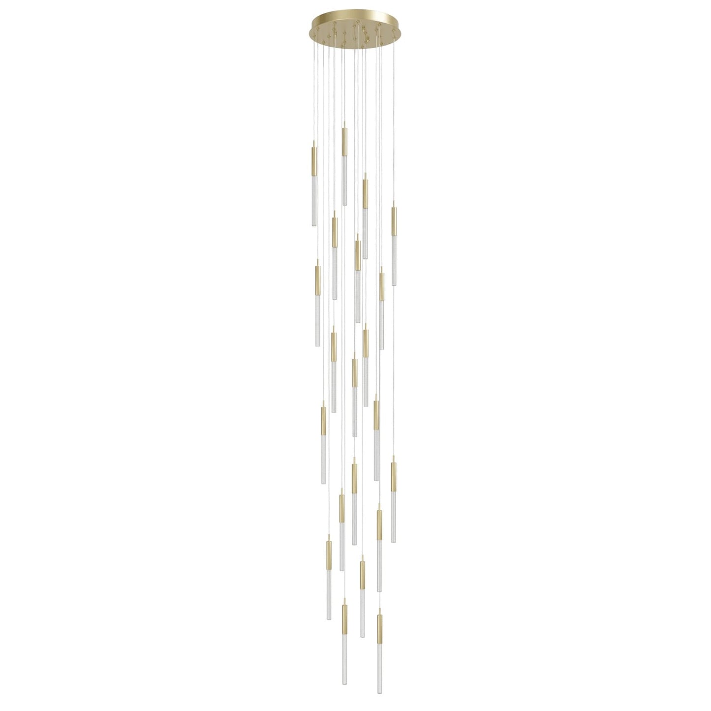 Main St. 21 Light 22" Wide LED Multi Light Pendant with Boa Glass Shades