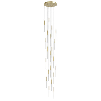 Main St. 21 Light 22" Wide LED Multi Light Pendant with Boa Glass Shades