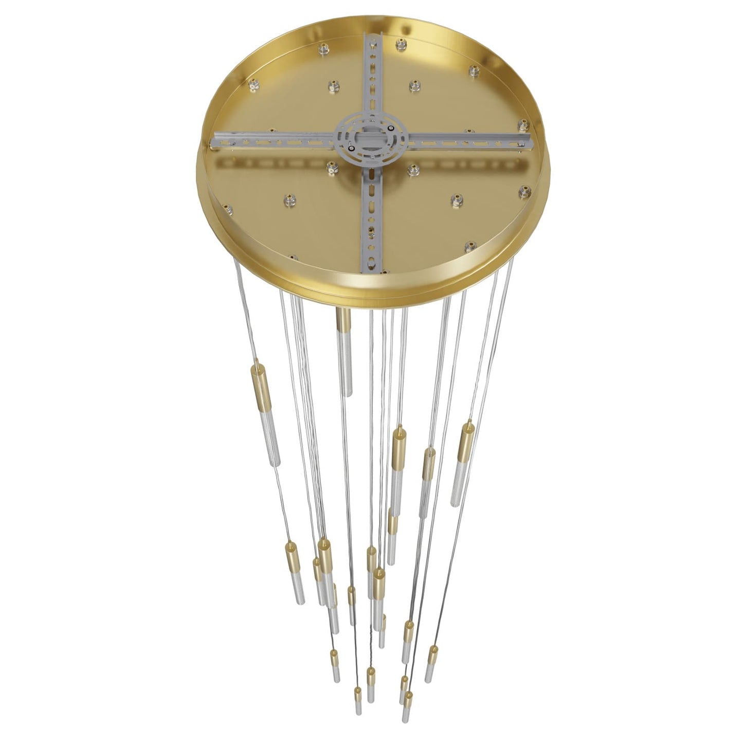 Main St. 21 Light 22" Wide LED Multi Light Pendant with Boa Glass Shades