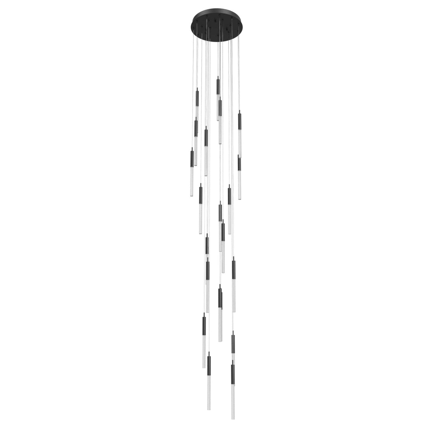 Main St. 21 Light 22" Wide LED Multi Light Pendant with Boa Glass Shades