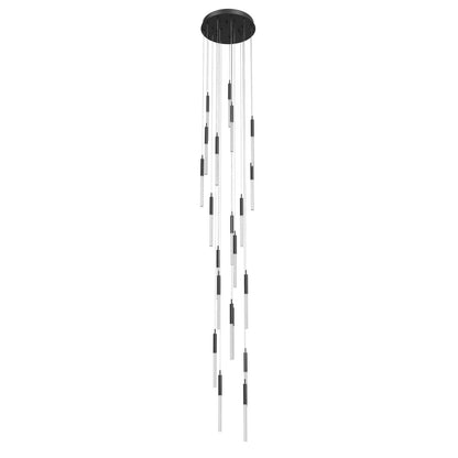 Main St. 21 Light 22" Wide LED Multi Light Pendant with Boa Glass Shades