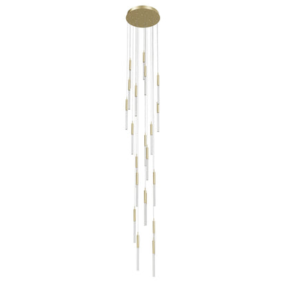Main St. 21 Light 22" Wide LED Multi Light Pendant with Boa Glass Shades