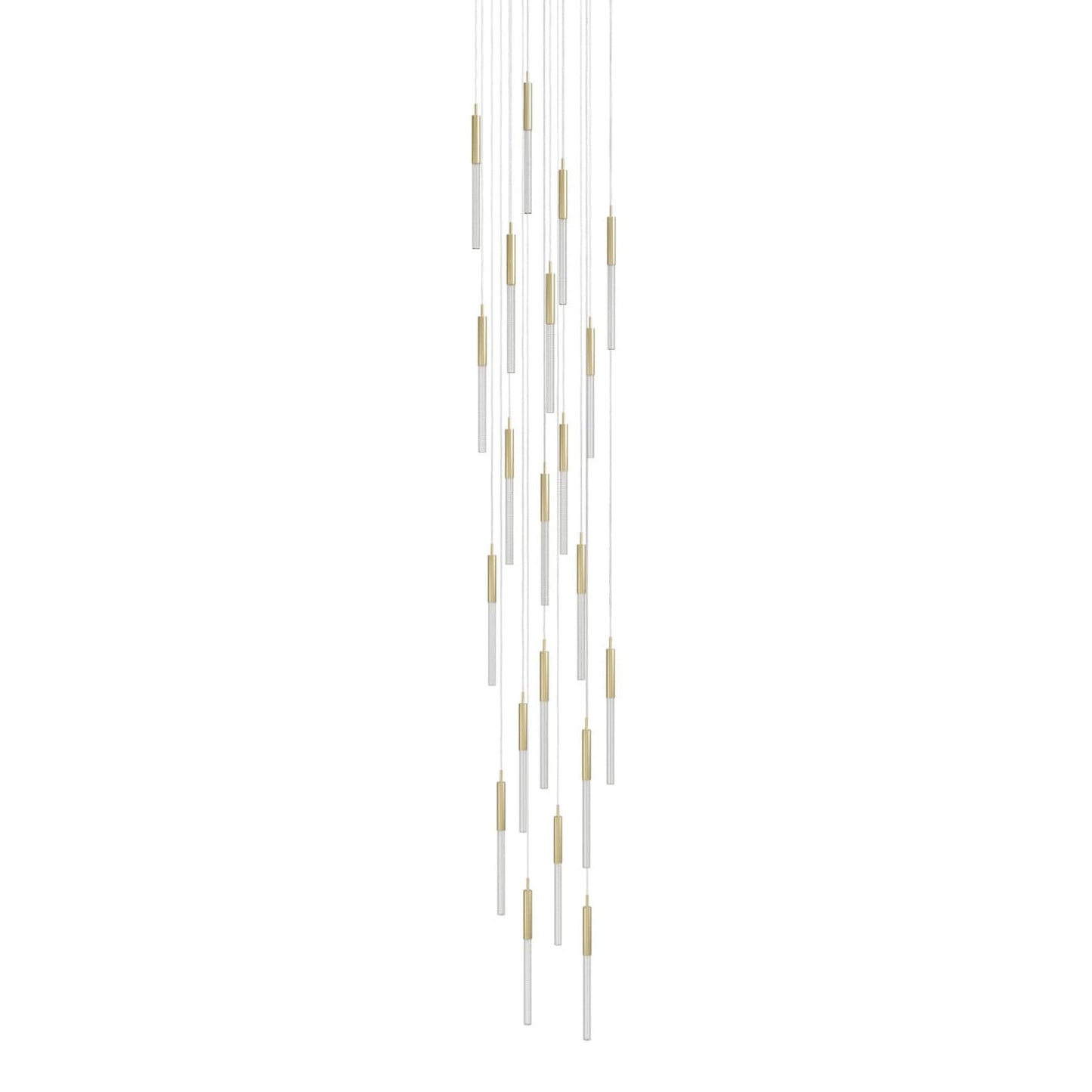 Main St. 21 Light 22" Wide LED Multi Light Pendant with Boa Glass Shades