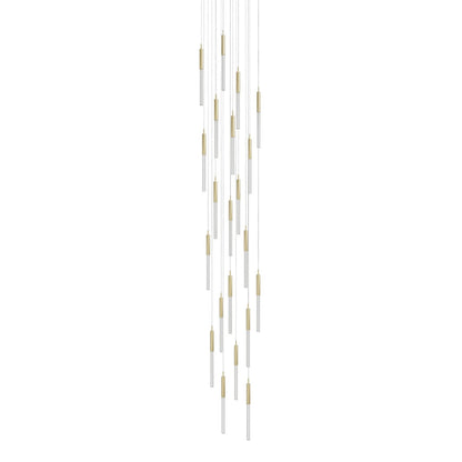 Main St. 21 Light 22" Wide LED Multi Light Pendant with Boa Glass Shades