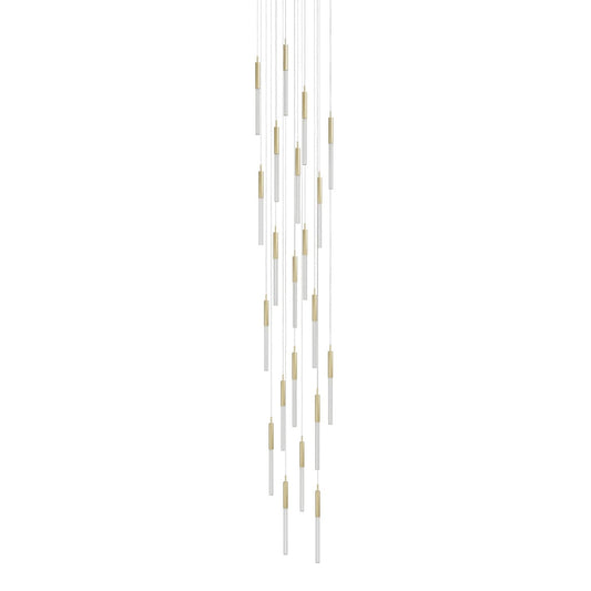 Main St. 21 Light 22" Wide LED Multi Light Pendant with Boa Glass Shades