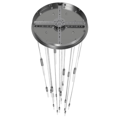 Main St. 21 Light 22" Wide LED Multi Light Pendant with Frosted Glass Shades