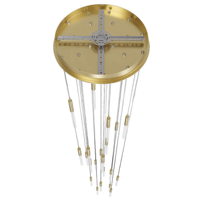 Main St. 21 Light 22" Wide LED Multi Light Pendant with Frosted Glass Shades