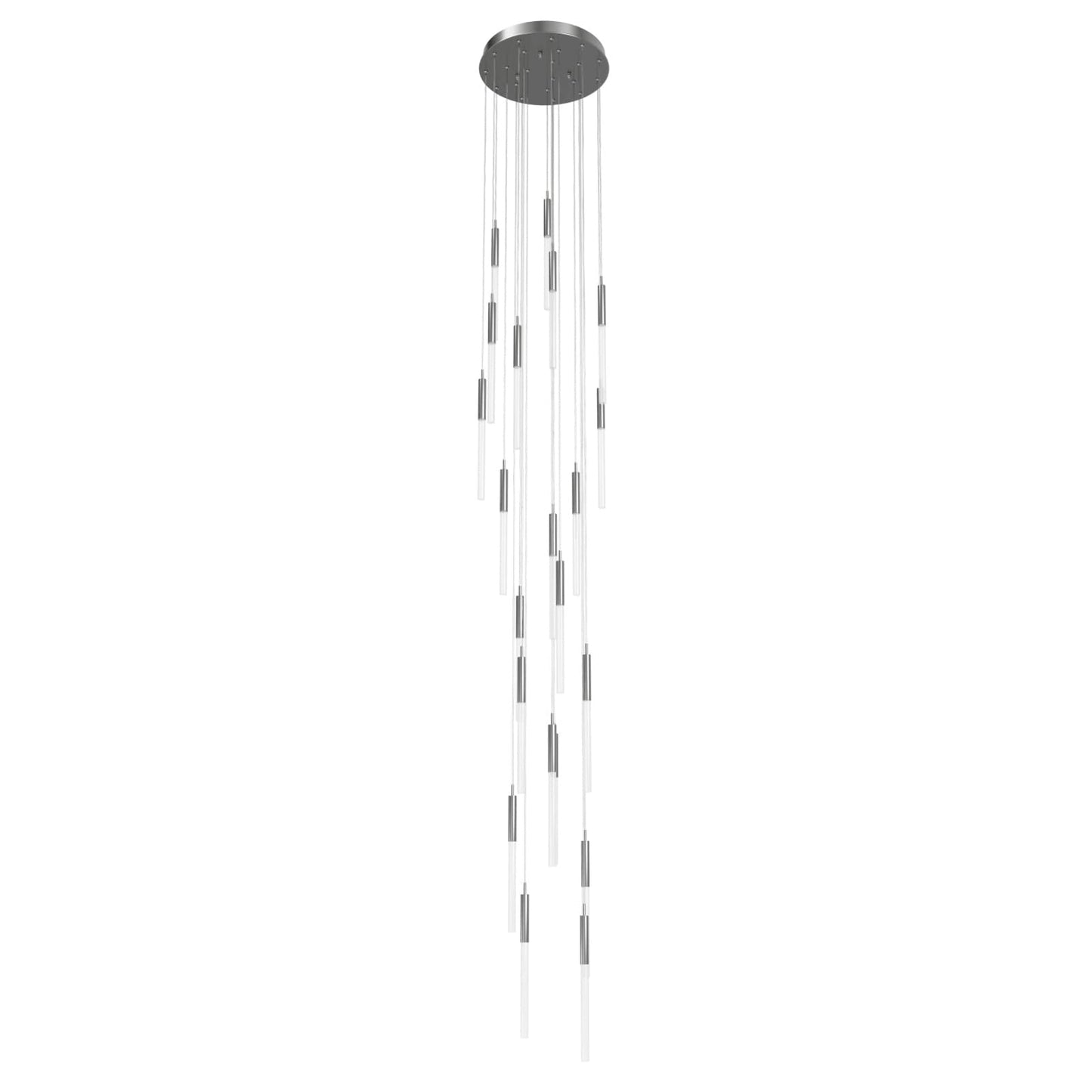 Main St. 21 Light 22" Wide LED Multi Light Pendant with Frosted Glass Shades