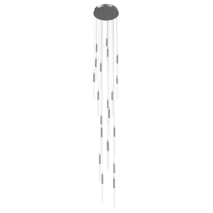 Main St. 21 Light 22" Wide LED Multi Light Pendant with Frosted Glass Shades