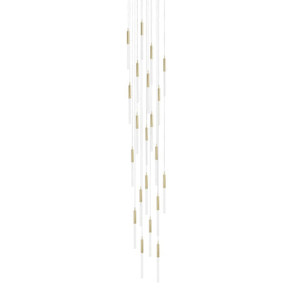 Avenue Lighting Main St. 21 Light 22" Wide LED Multi Light Pendant with Frosted Glass Shades