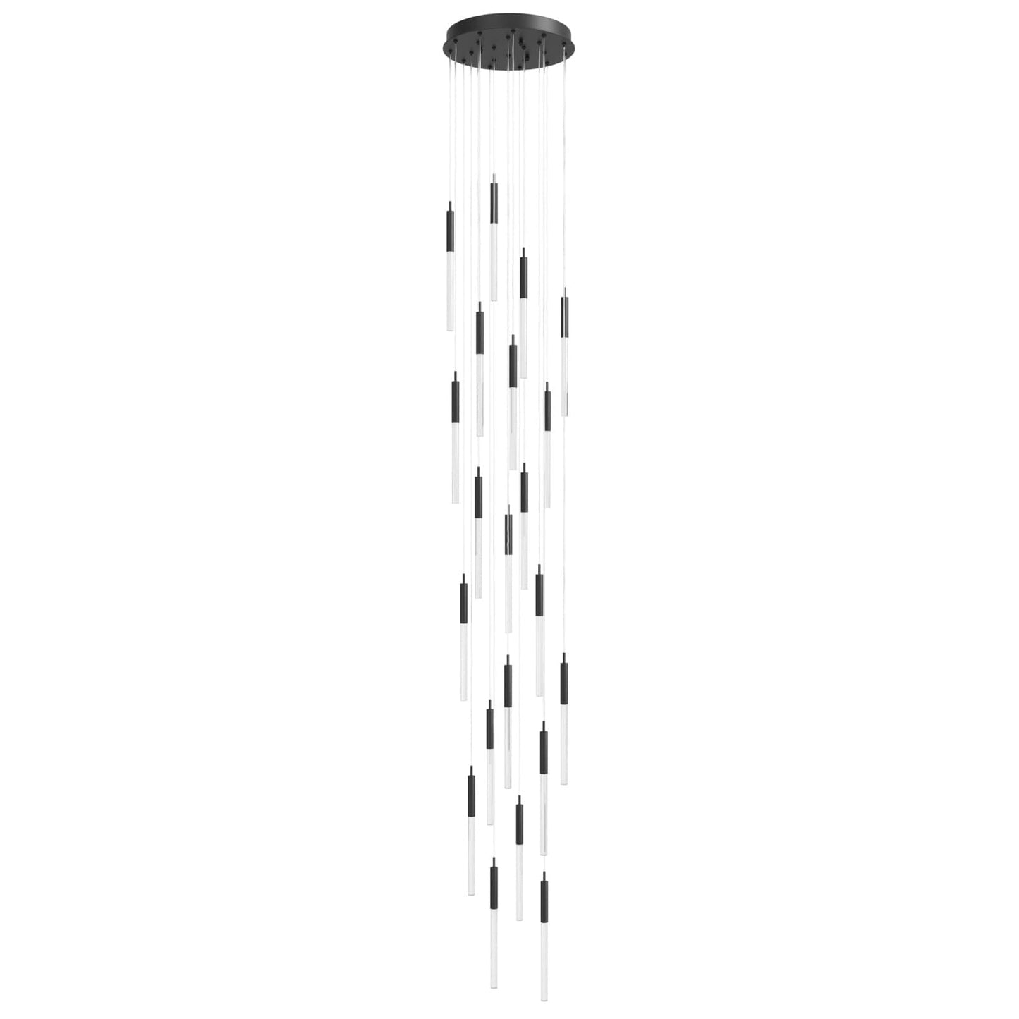 Main St. 21 Light 22" Wide LED Multi Light Pendant with Snow Glass Shades