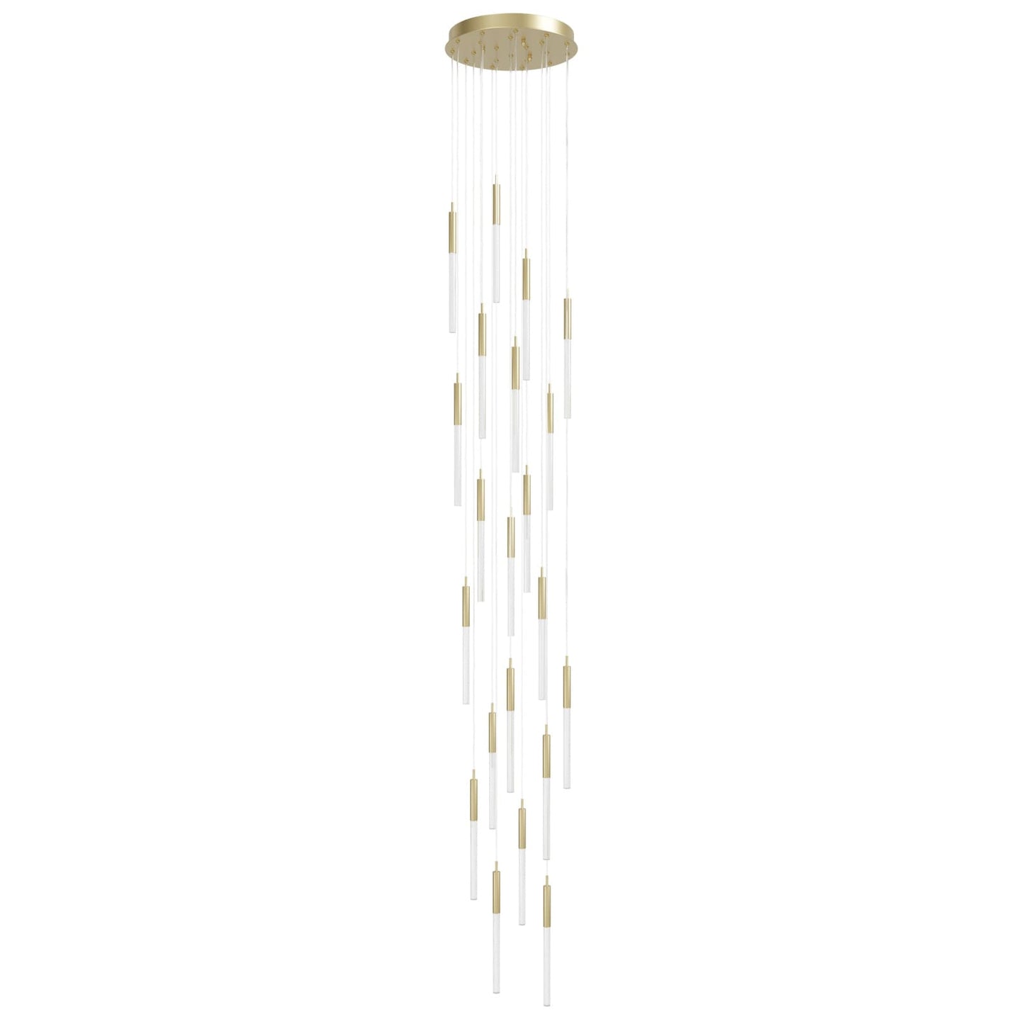 Main St. 21 Light 22" Wide LED Multi Light Pendant with Snow Glass Shades