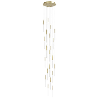 Main St. 21 Light 22" Wide LED Multi Light Pendant with Snow Glass Shades