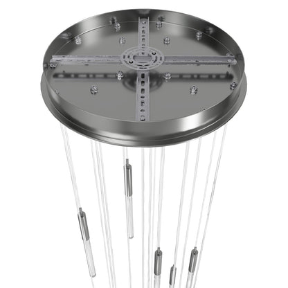 Main St. 21 Light 22" Wide LED Multi Light Pendant with Snow Glass Shades