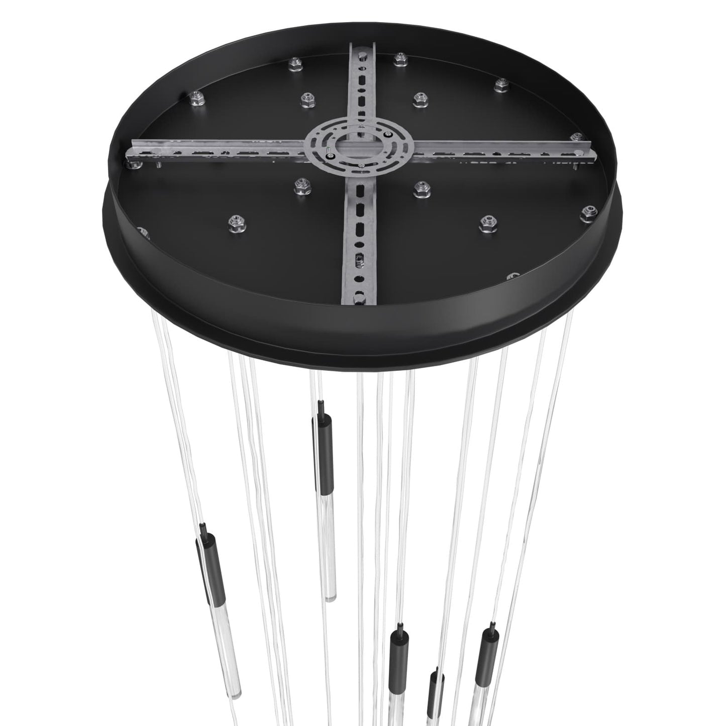 Main St. 21 Light 22" Wide LED Multi Light Pendant with Snow Glass Shades